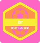 A pink and yellow logo for sports academy.